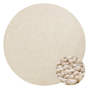 Krémový kulatý koberec ø 133 cm Wolly – BT Carpet