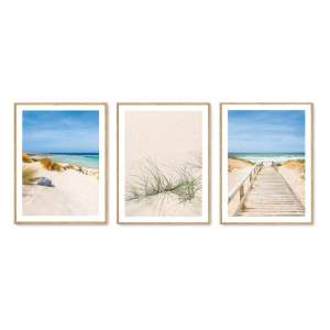 Obrazy v sadě 3 ks 30×40 cm To the Beach – knor