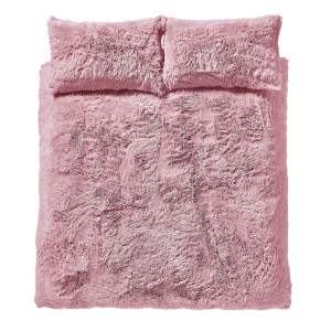 Růžové mikroplyšové povlečení Catherine Lansfield Cuddly, 200 x 200 cm
