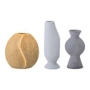 Ručně vyrobené vázy z kameniny v sadě 3 ks (výška 12,5 cm) Miacecilia – Bloomingville