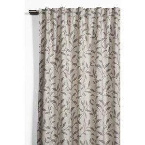 Šedo-béžový závěs s příměsí lnu 140×245 cm List – Sehlbach