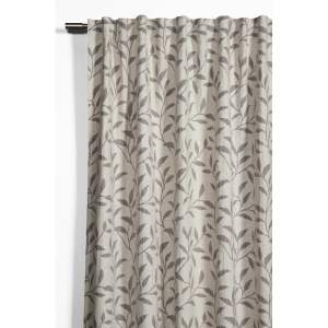Šedo-béžový závěs s příměsí lnu 140×245 cm List – Sehlbach