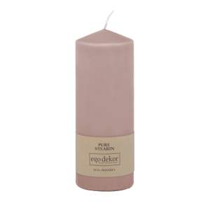 Pudrově růžová svíčka Eco candles by Ego dekor Top, doba hoření 50 h
