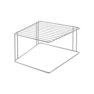 Ocelová přídavná polička ve stříbrné barvě 25×25 cm Boxe – Metaltex