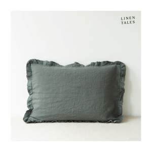 Lněný povlak na polštář 40×60 cm Forest Green – Linen Tales