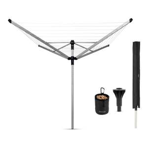 Venkovní sušák na prádlo ve stříbrné barvě 50 m Lift-o-Matic Advance – Brabantia