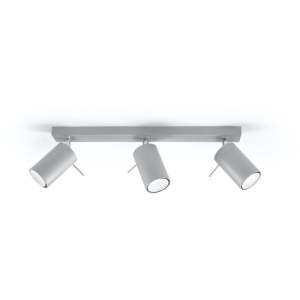 Šedé stropní svítidlo Nice Lamps Etna, délka 45 cm