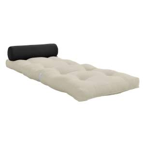 Šedobéžová futonová matrace 70×200 cm Wrap Beige/Dark Grey – Karup Design