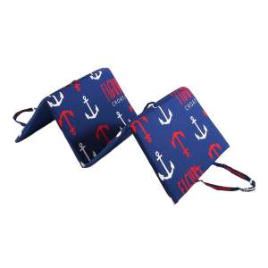 Červeno-modrý zahradní podsedák na lehátko 49×137 cm Anchors – B.E.S.