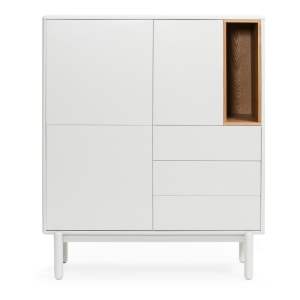 Bílá komoda 100x120x40 cm Corvo – Teulat