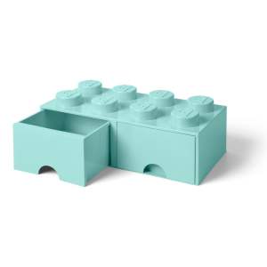 Mentolově zelený úložný box se dvěma šuplíky LEGO®