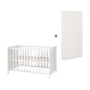 Bílá postýlka 60×120 cm – Roba