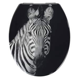 Záchodové prkénko s automatickým zavíráním 37,5 x 45 cm Zebra – Allstar