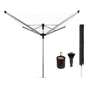 Venkovní sušák na prádlo ve stříbrné barvě 60 m Lift-o-Matic Advance – Brabantia