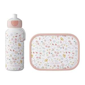 Dětský svačinový box s lahví Flowers & butterflies – Mepal