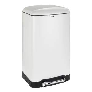 Bílý pedálový odpadkový koš Wenko, 30 l
