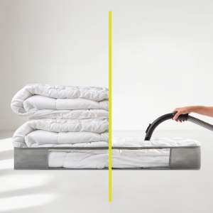 Vakuový plastový úložný box pod postel 105x45x15 cm – Homéa
