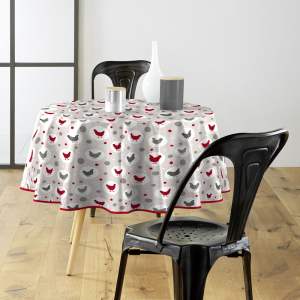 Omyvatelný ubrus ø 160 cm Suzette – douceur d’intérieur