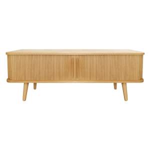 TV stolek v dekoru dubu v přírodní barvě 138×50 cm Rove – Woodman