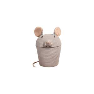 Šedý látkový dětský koš na hračky ø 25×30 cm Renata the Rat – Lorena Canals