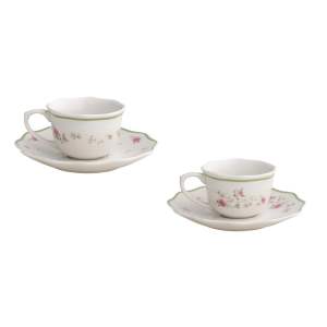 Bílé porcelánové šálky v sadě 2 ks na espresso 90 ml Nonna Rosa – Brandani
