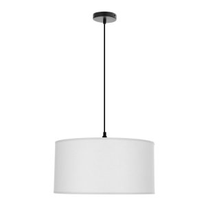 Bílé závěsné svítidlo s textilním stínidlem ø 40 cm Shanti – Candellux Lighting