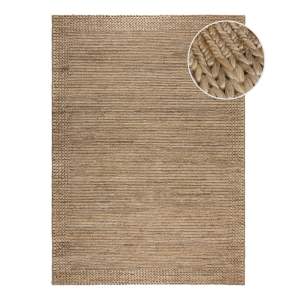 Ručně tkaný kenafový koberec v přírodní barvě 120×170 cm Drew Border – Flair Rugs