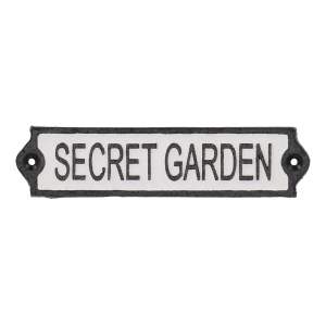 Litinová cedule 21×5 cm Secret Garden – Esschert Design