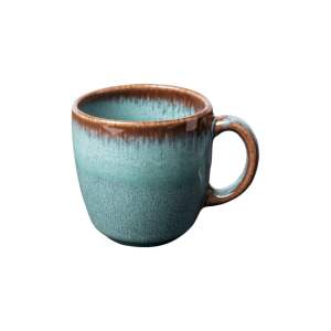 Tyrkysovo-hnědý kameninový šálek Villeroy & Boch Like Lave, 190 ml