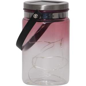 Venkovní solární lucerna Star Trading Tint Lantern Pink, výška 15 cm