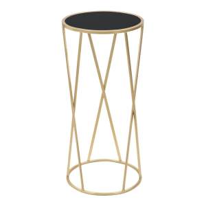 Odkládací stolek v černo-zlaté barvě Mauro Ferretti Glam Simple, výška 75 cm