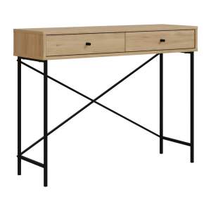 Konzolový stolek s deskou v dubovém dekoru v přírodní barvě 35×110 cm Titan – Marckeric