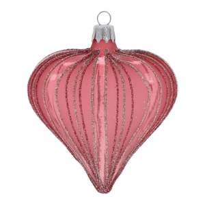 Skleněné ručně foukané vánoční ozdoby v sadě 3 ks 9 cm Heart – Ego Dekor