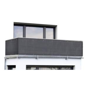 Černá plastová balkonová zástěna 500×85 cm – Maximex