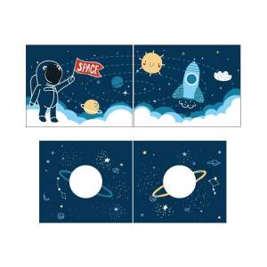Dětský závěs k posteli 4 ks 195×75 cm Space Shuttle – Vipack