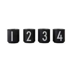 Porcelánové svícny v sadě 4 ks Mini – Design Letters