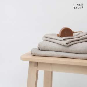 Vaflová lněná osuška v přírodní barvě 100×140 cm Natural Fine Waffle – Linen Tales