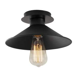Černé stropní svítidlo s kovovým stínidlem ø 24 cm Berceste – Opviq lights