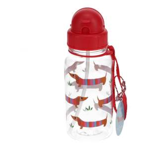Červená tritanová dětská lahev 500 ml Sausage Dog – Rex London