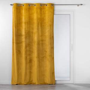 Žlutý sametový závěs 140×240 cm Analia – douceur d’intérieur