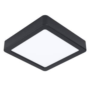Černé LED stropní svítidlo 16×16 cm FUEVA 5 – EGLO