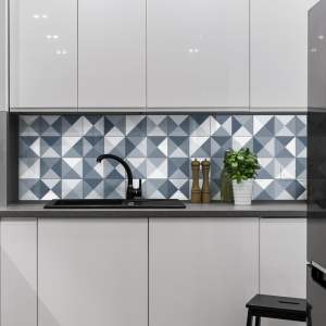 Sada 24 dekorativních samolepek na stěnu Ambiance Azulejos Shades, 15 x 15 cm