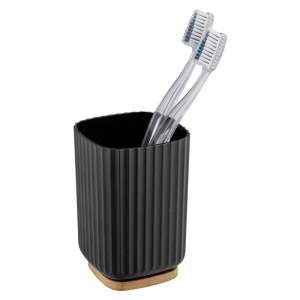 Černý kelímek na kartáčky Wenko Rotello
