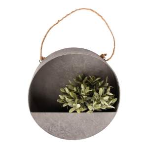 Šedý nástěnný květináč Esschert Design, ø 35 cm