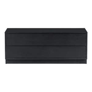 Černý modulární TV stolek z borovicového dřeva 100×40 cm Finca – WOOOD