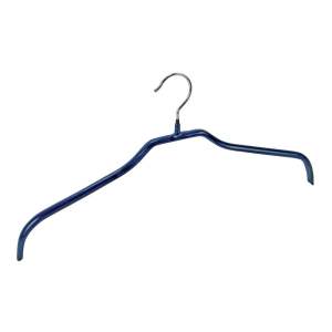 Sada 4 modrých protiskluzových ramínek na oblečení a držáků Wenko Hanger Slim