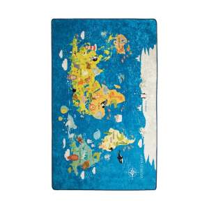 Dětský koberec World Map, 100 x 160 cm