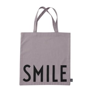 Fialová plátěná taška Design Letters Smile