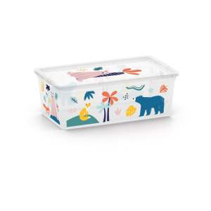 Bílý plastový dětský úložný box 34x19x12 cm C Box Style – KIS