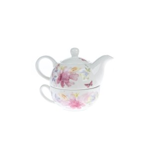 Bílá porcelánová čajová souprava – Dakls